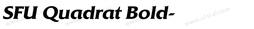 SFU Quadrat Bold字体转换